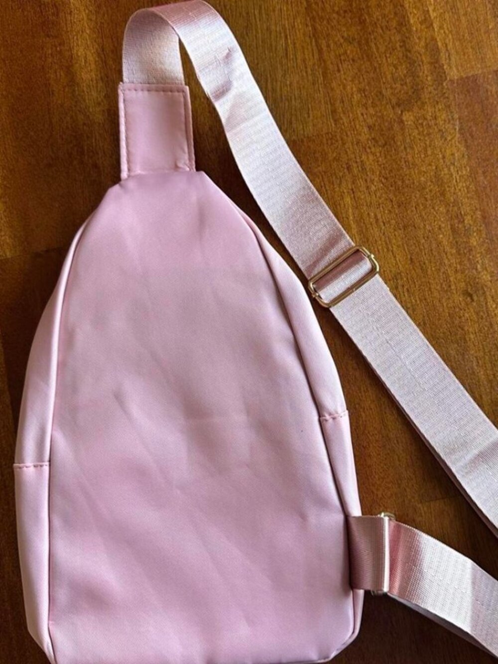 Blush Pink Quilted Sling Bag Adjustable Strap Casual Crossbody - Picture 2 of 2